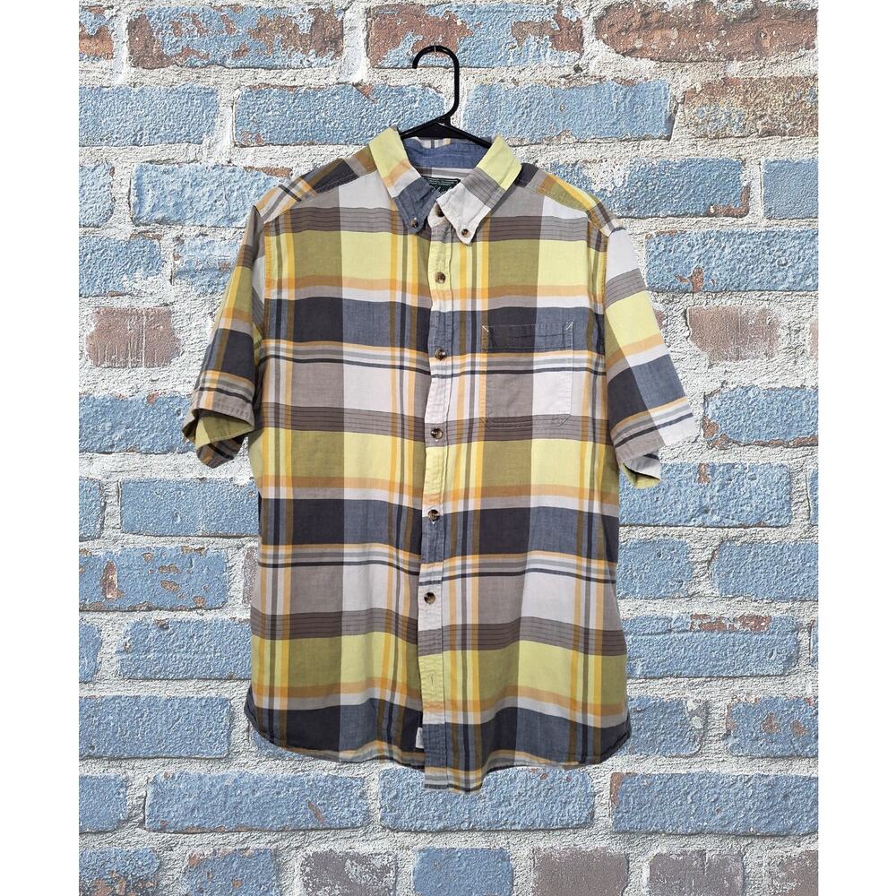Woolrich Men's Short Sleeve Button-Down Cotton Shirt Multicolor Size Large